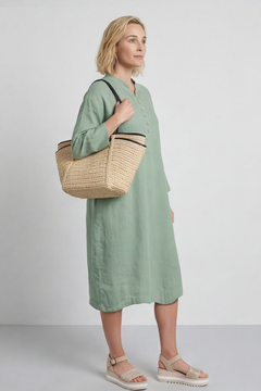 Helena Linen Dress Green