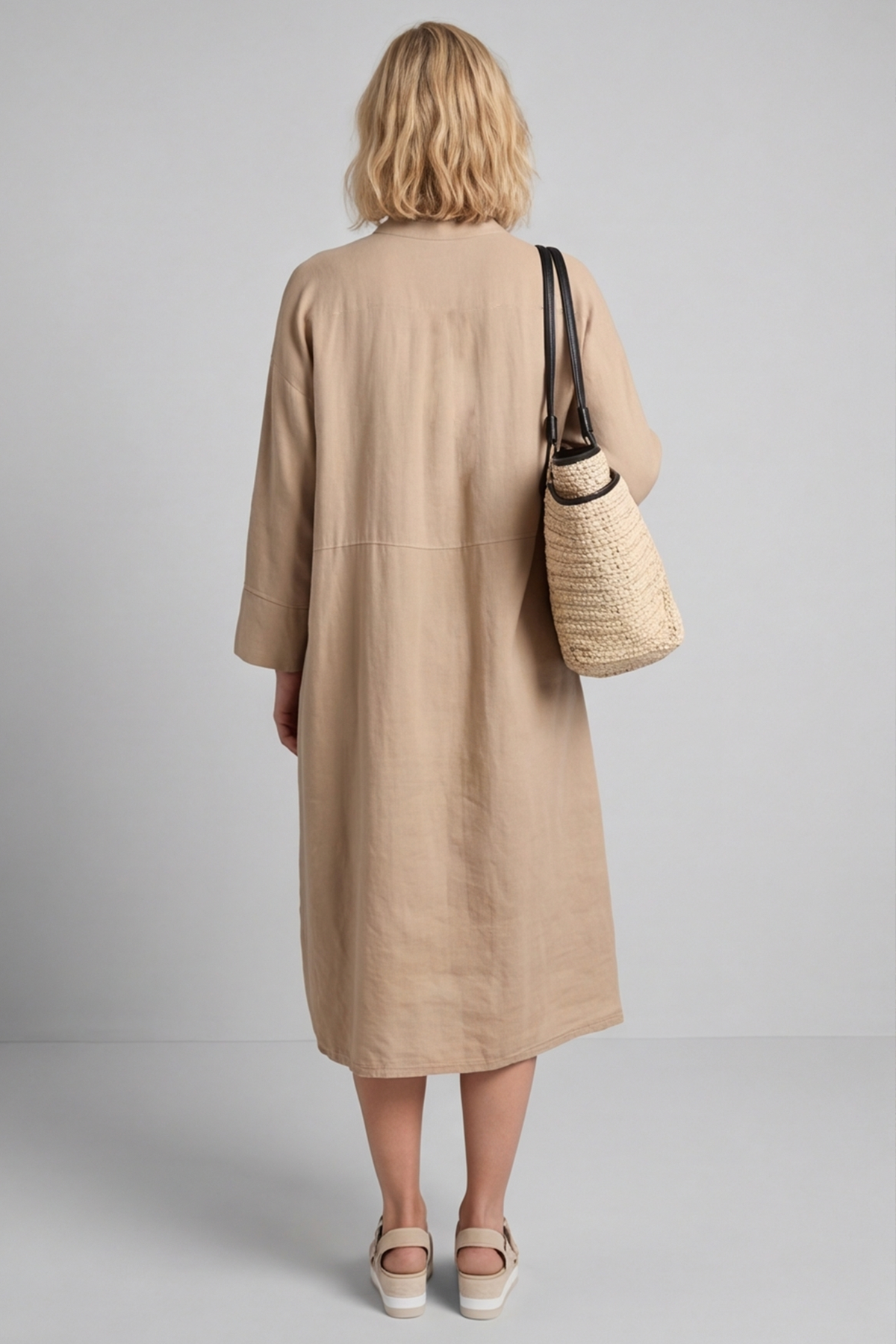 Helena Linen Dress Camel