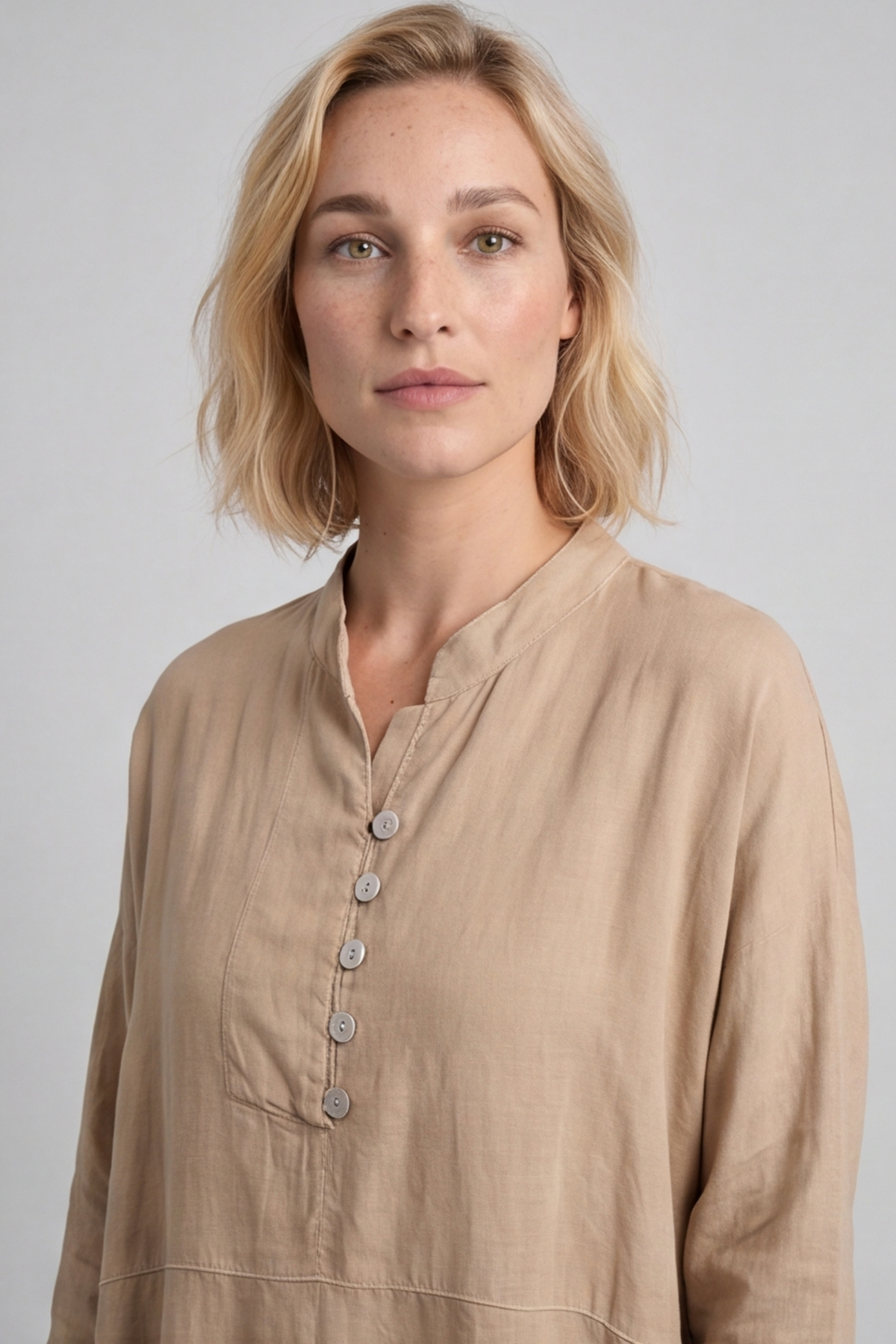 Helena Linen Dress Camel