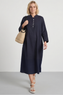 Helena Linen Dress Navy