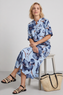 Hemsby Button Floral Dress Light Blue