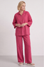 Elena Linen Hot Pink Trousers