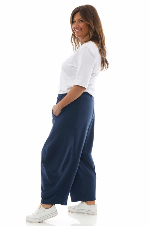 Kensley Cotton Pants Navy - Image 3