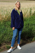 Verys Cord Zip Hooded Jacket Navy Navy - Verys Cord Zip Hooded Jacket Navy