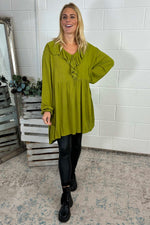 Juliana Blouse Olive Olive - Juliana Blouse Olive