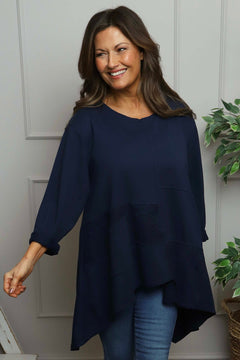Berenice Cotton Top Navy