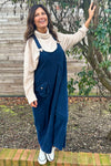 Elspeth Fine Cord Dungarees Navy