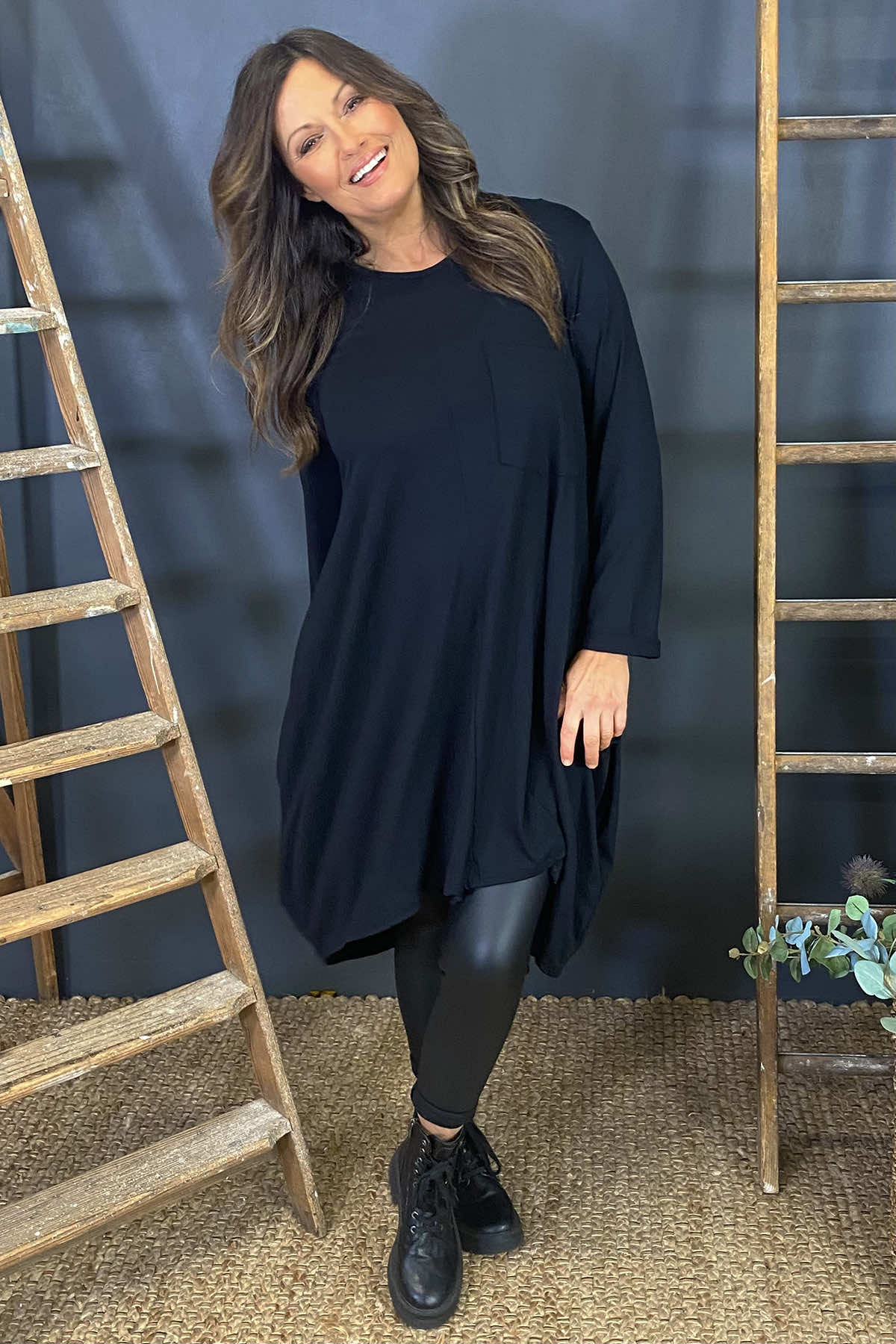 Beryl Pocket Tunic Black