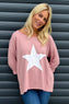 Sports Sweat Star Top Pink