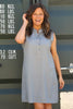 Ariyah Sleeveless Linen Tunic Mid Grey