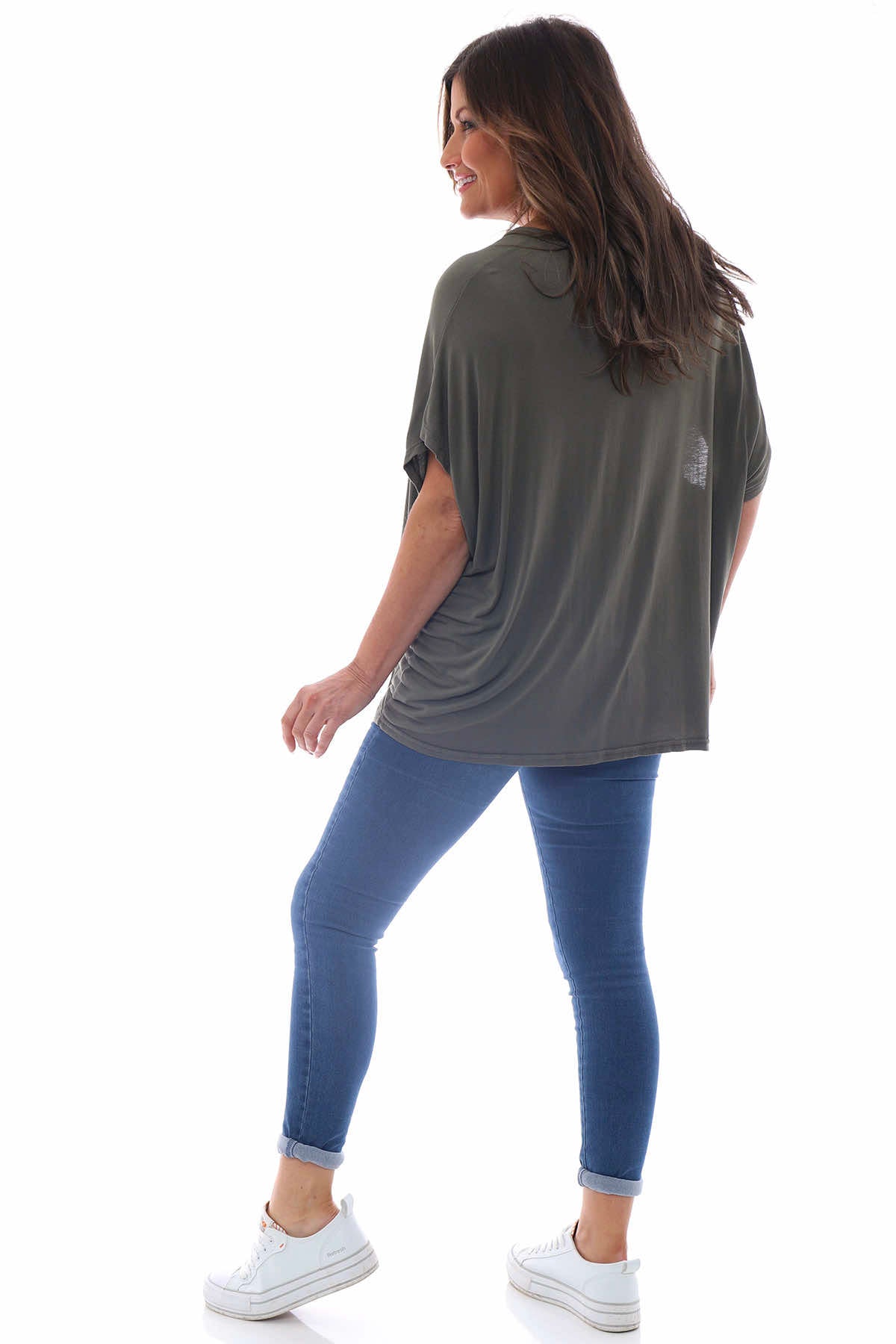 Camelia V-Neck Top Khaki