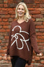 Roxanna Flower Knitted Jumper Cocoa