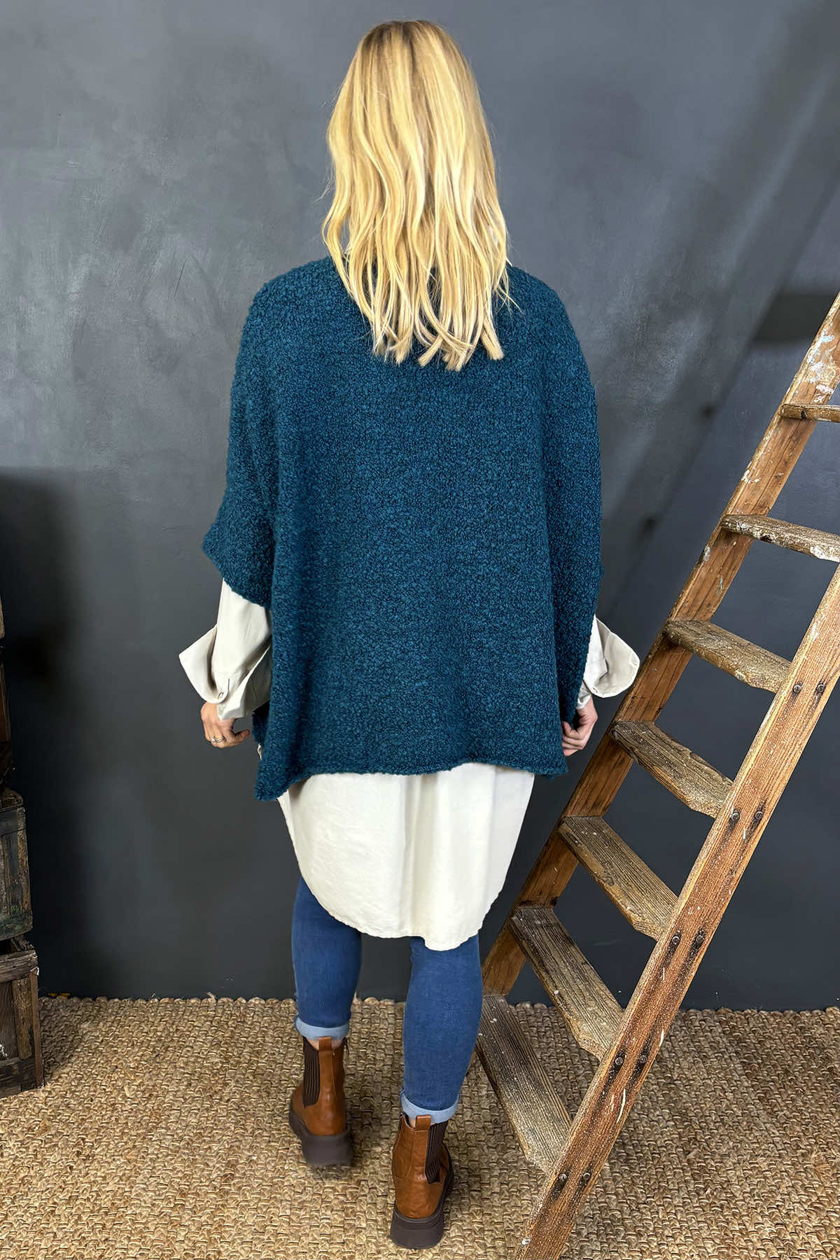 Grace Boucle Jumper Teal