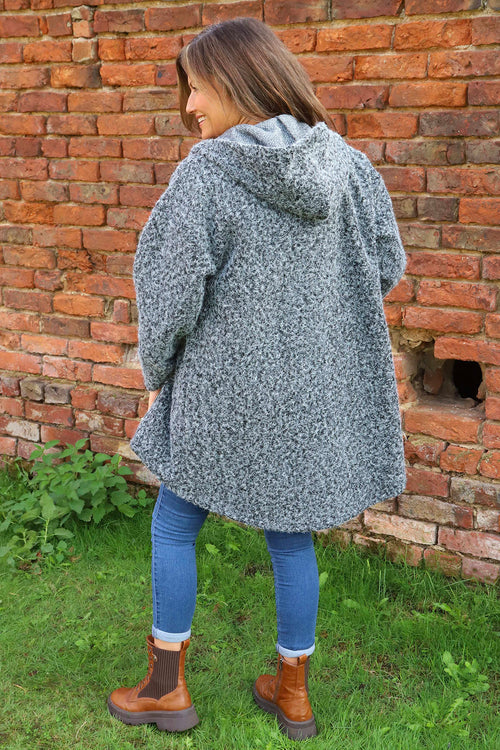 Sheila Zip Hooded Jacket Grey - Image 4