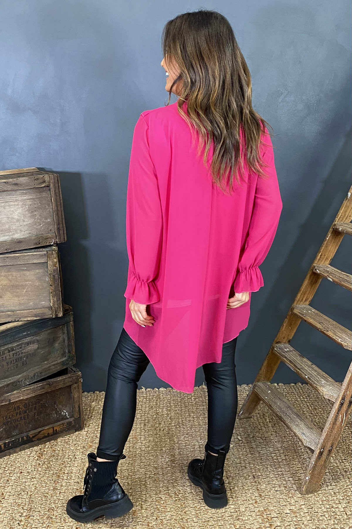 Dorota Shirt Tunic Fuchsia