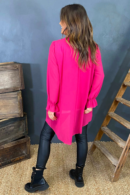 Dorota Shirt Tunic Fuchsia - Image 4