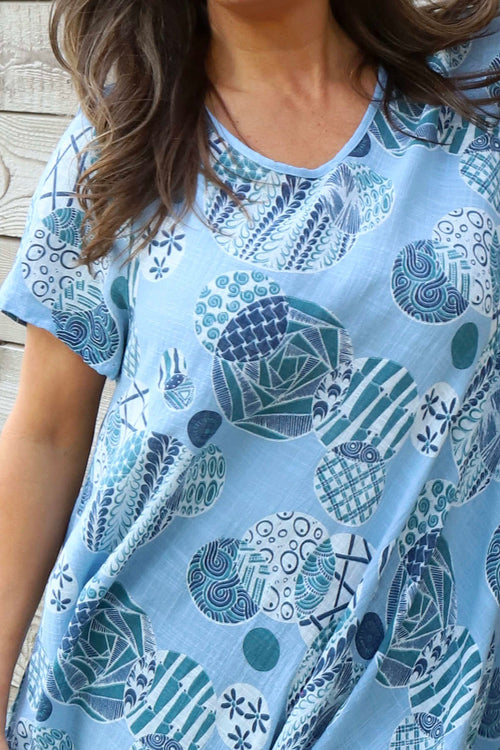 Aggie Cotton Tunic Light Blue - Image 3