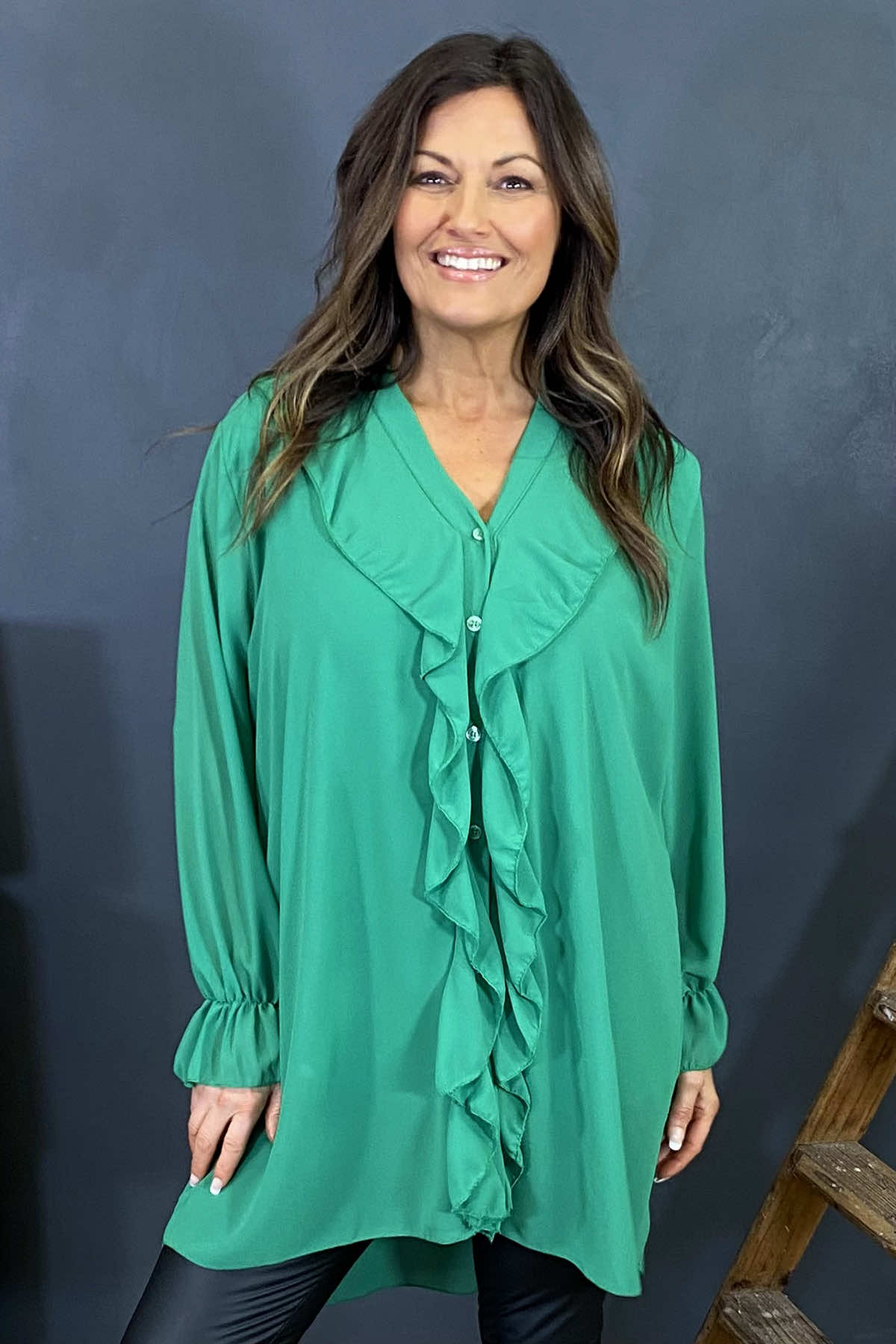 Dorota Shirt Tunic Emerald