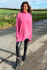 Azure Knitted Jumper Pink