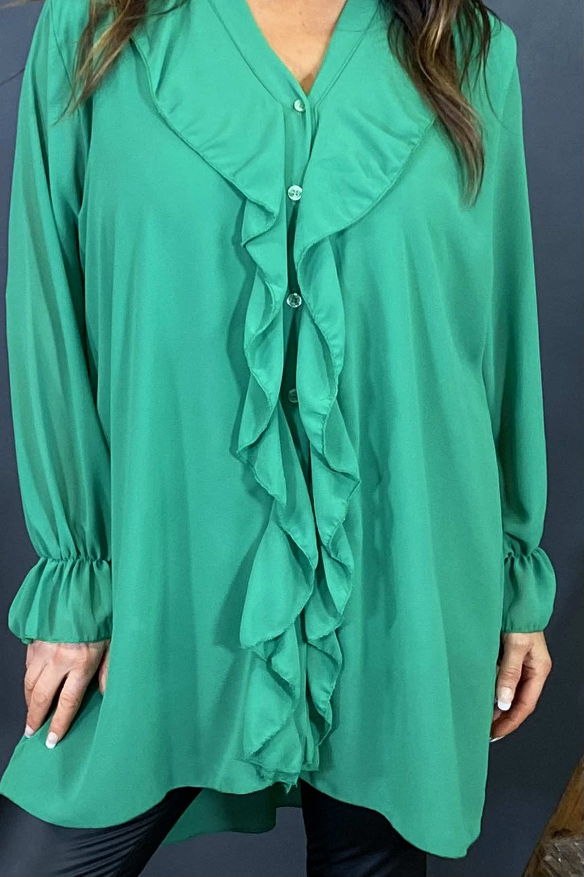 Dorota Shirt Tunic Emerald