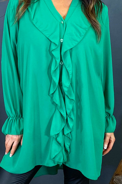 Dorota Shirt Tunic Emerald - Image 3