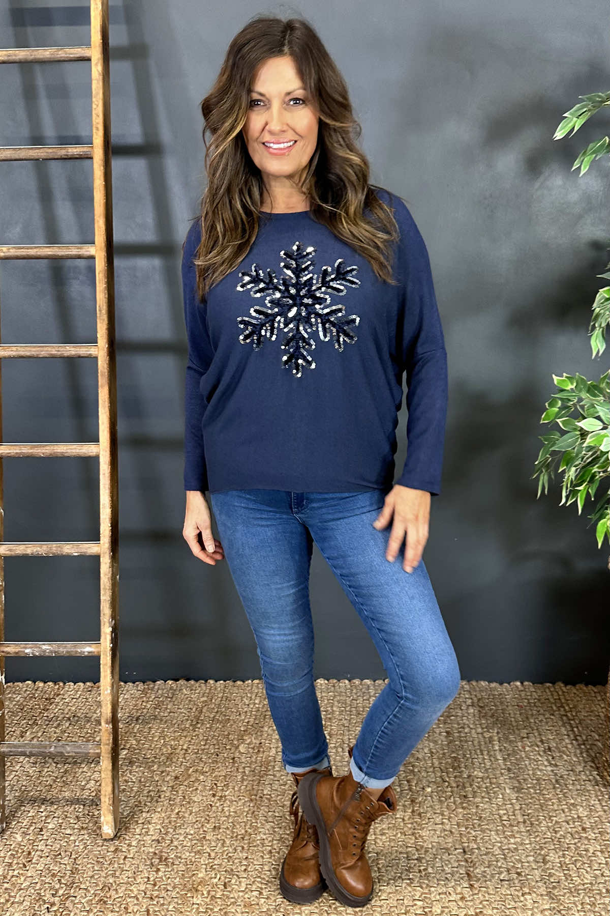 Snowflake Jumper Navy