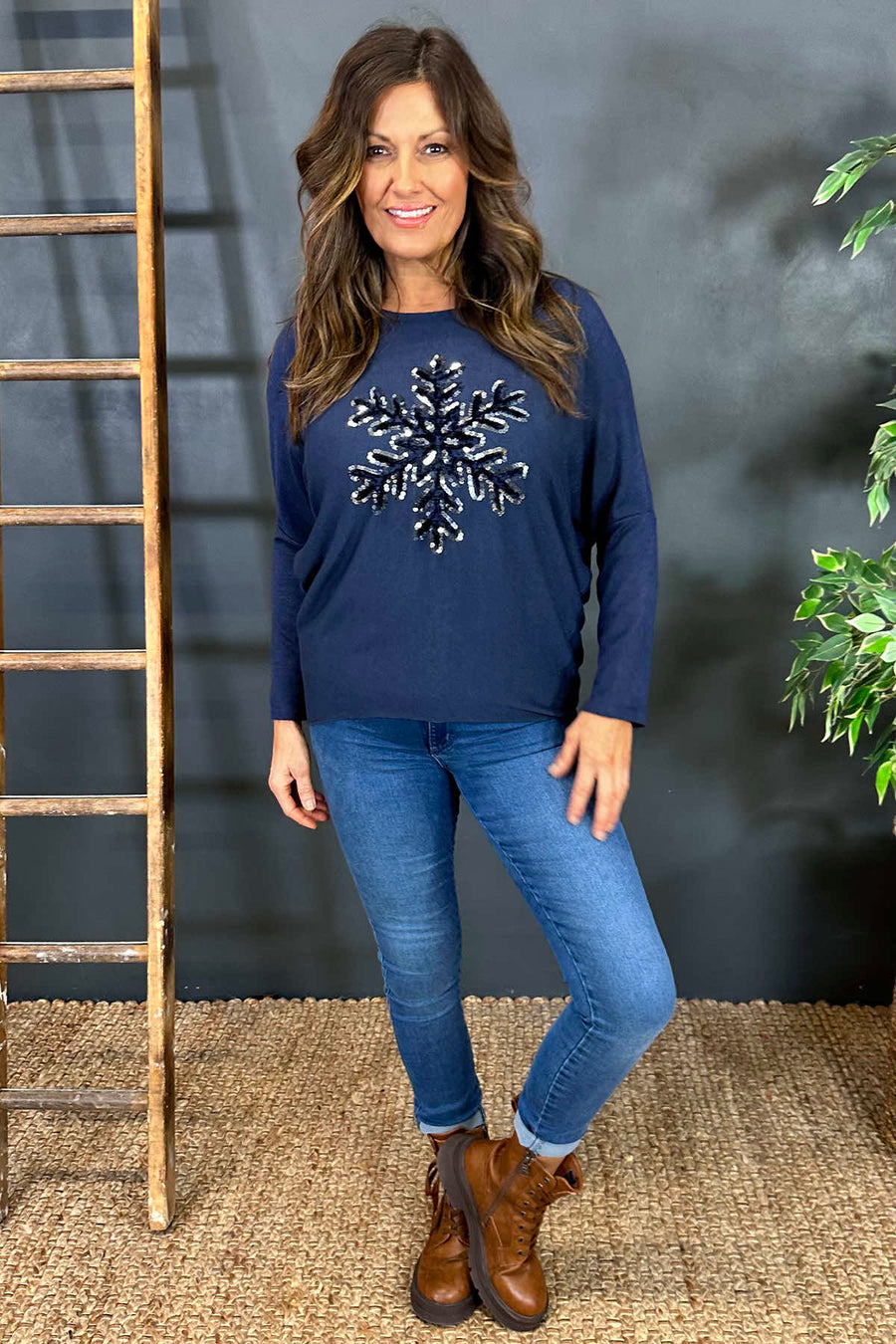 Snowflake Jumper Navy