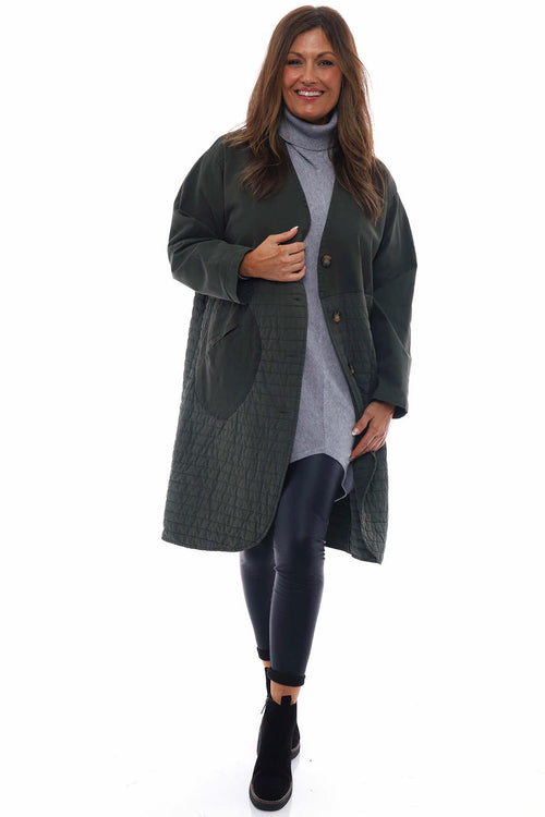 Plus Size Longline Wool Coat