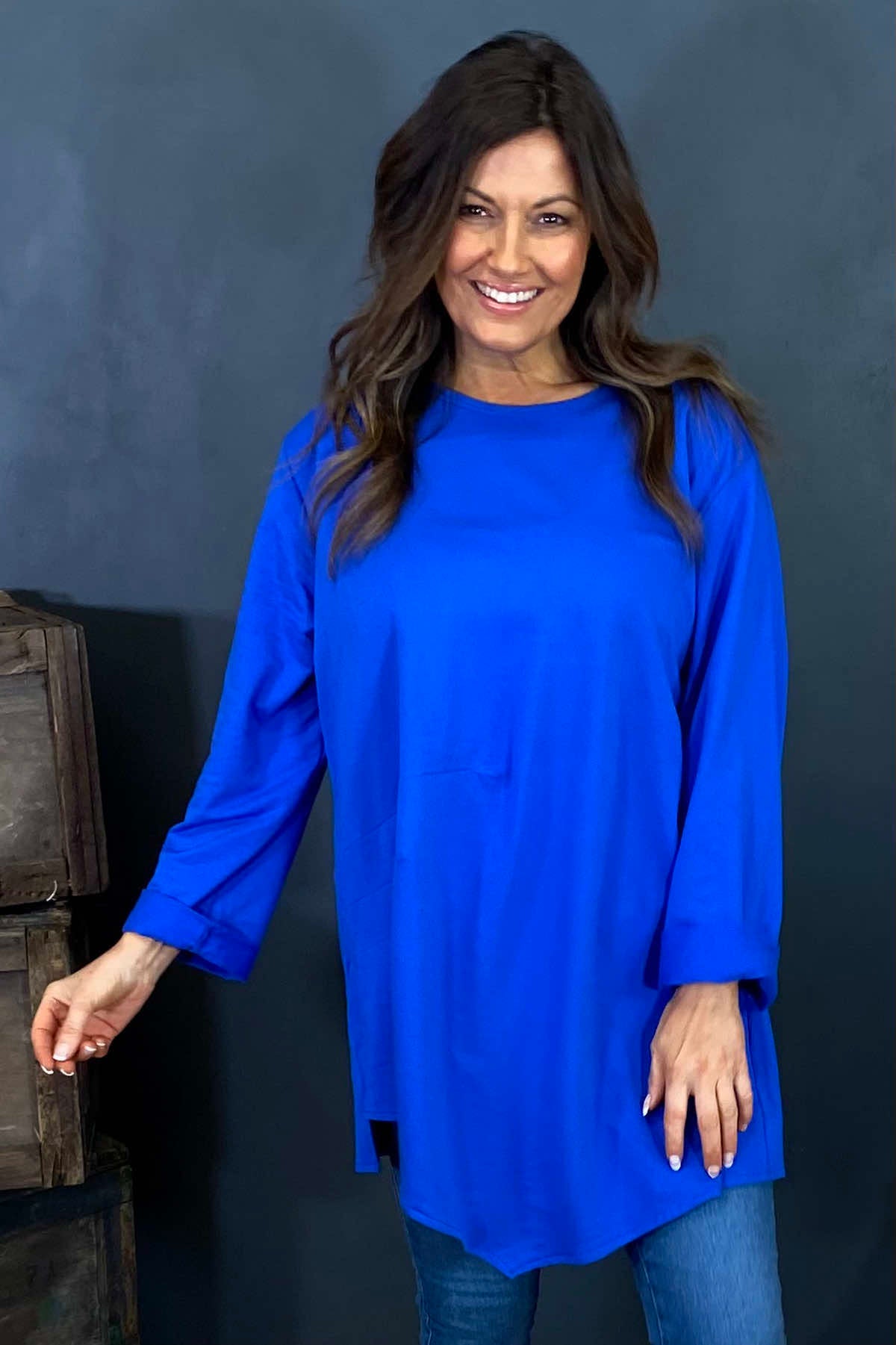 Matilda Cotton Top Cobalt