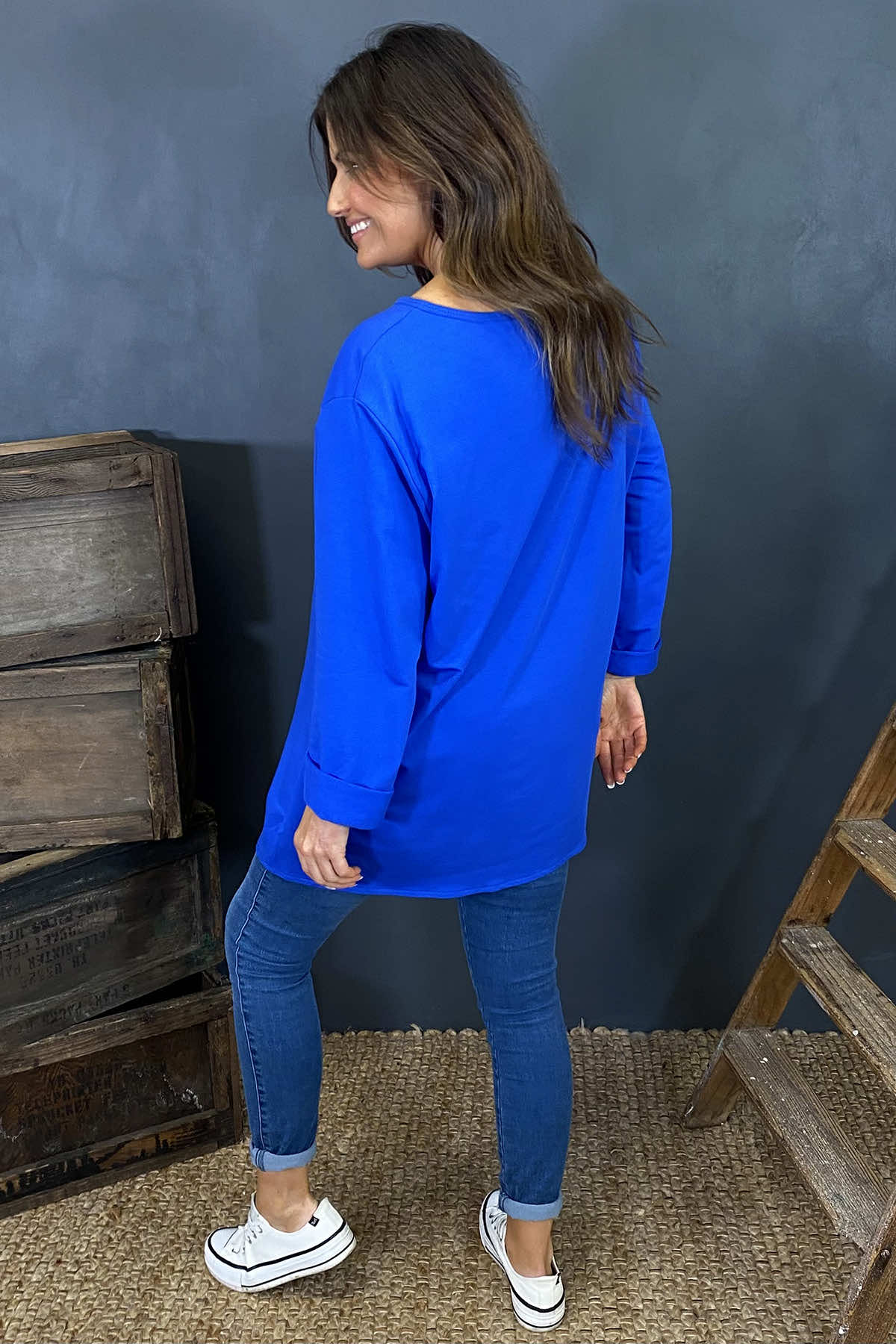 Matilda Cotton Top Cobalt