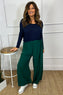 Hadley Wide Leg Trousers Bottle Green