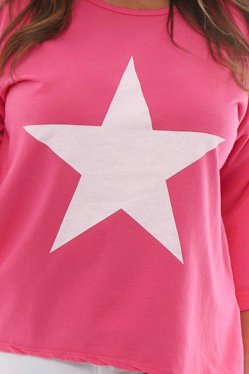 Sports Sweat Star Top Fuchsia - Image 4