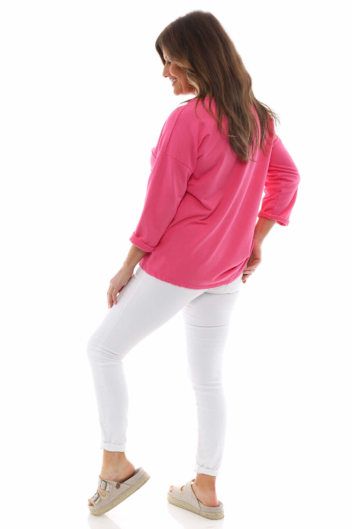 Sports Sweat Star Top Fuchsia