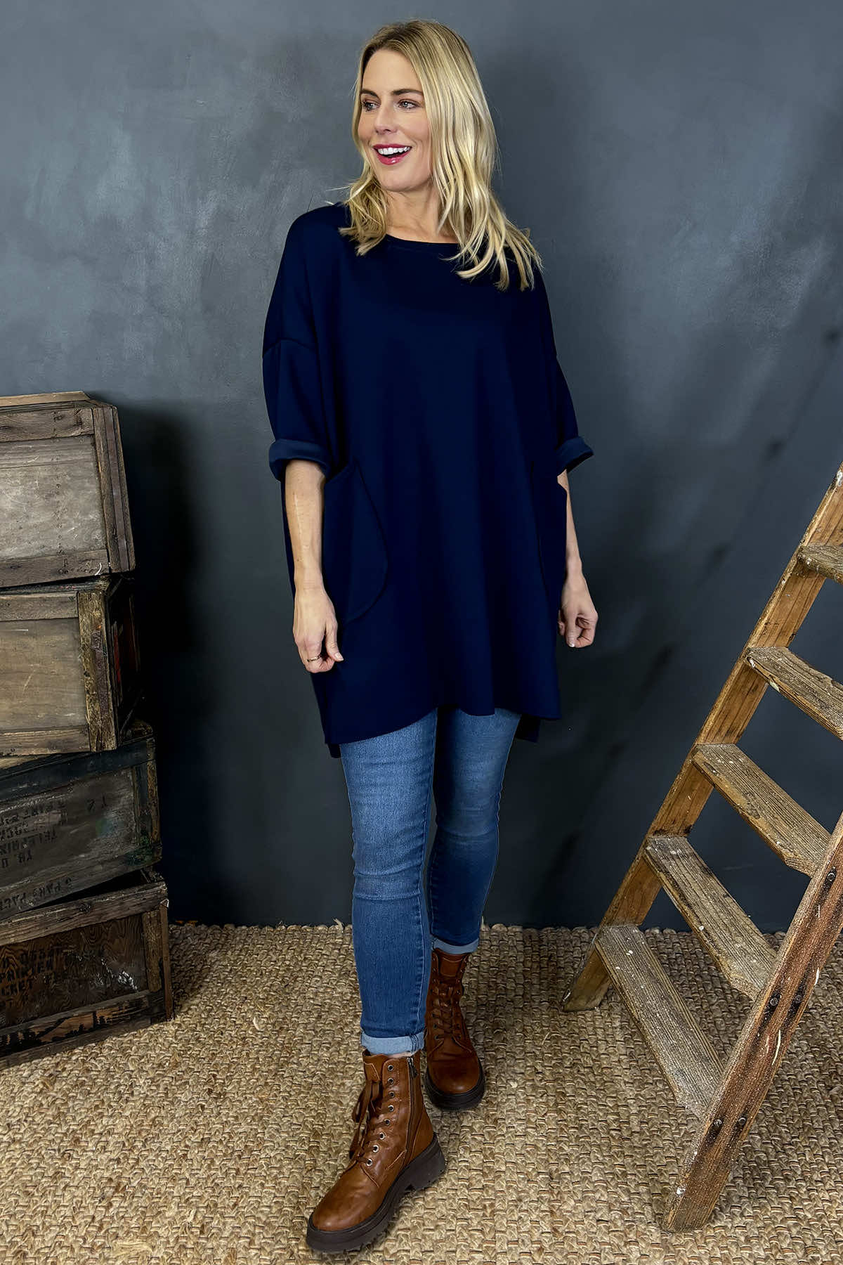 Liesel Pocket Tunic Navy