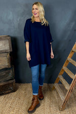 Liesel Pocket Tunic Navy Navy - Liesel Pocket Tunic Navy