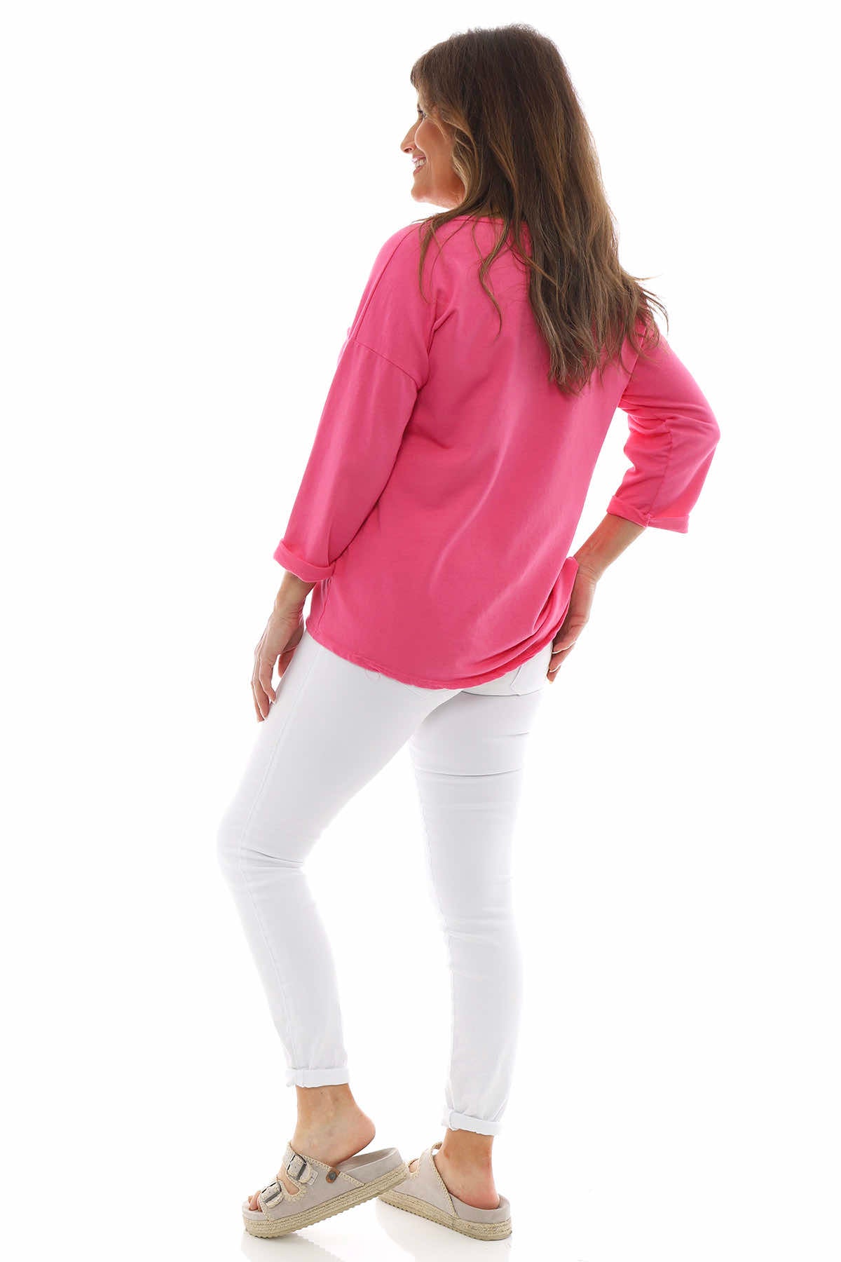 Sports Sweat Top Fuchsia