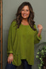 Daisy Needlecord Top Olive