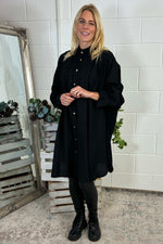 Blair Oversized Shirt Black Black - Blair Oversized Shirt Black