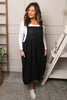 Meredith Washed Linen Pinafore Black