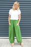 Evelyn Linen Trousers Green