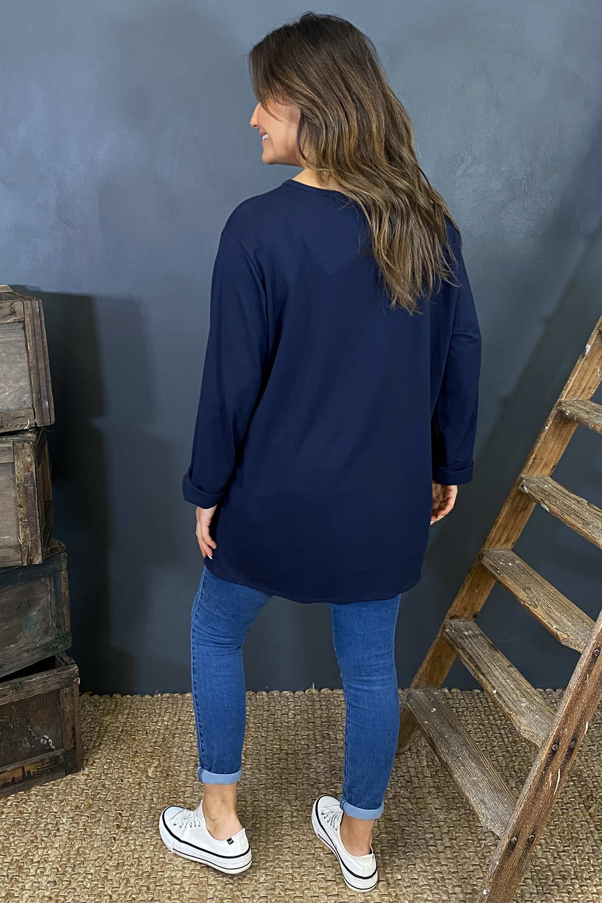 Matilda Cotton Top Navy