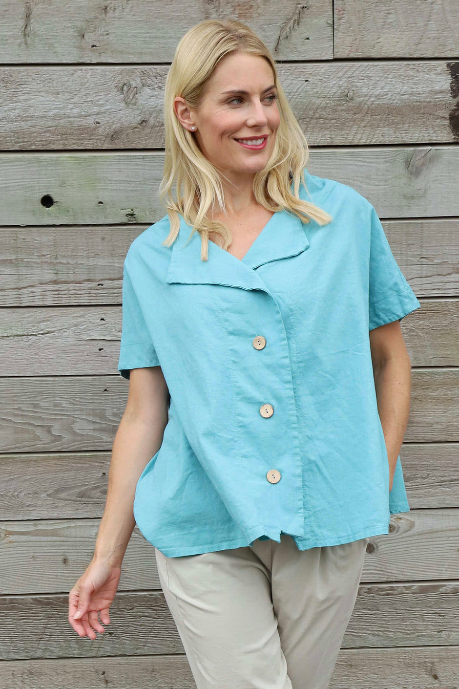 Sabella Linen Shirt Jade Green