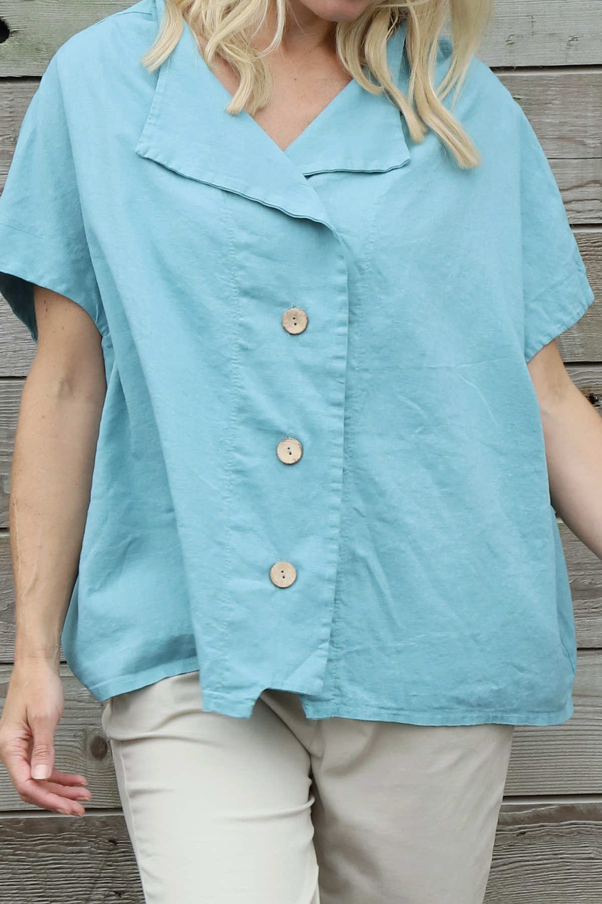Sabella Linen Shirt Jade Green