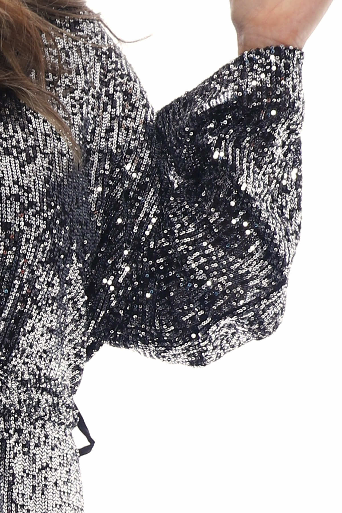 Francois Sequin Belt Dress Black/Silver