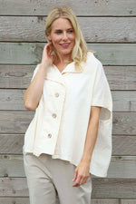 Sabella Linen Shirt Stone Stone - Sabella Linen Shirt Stone