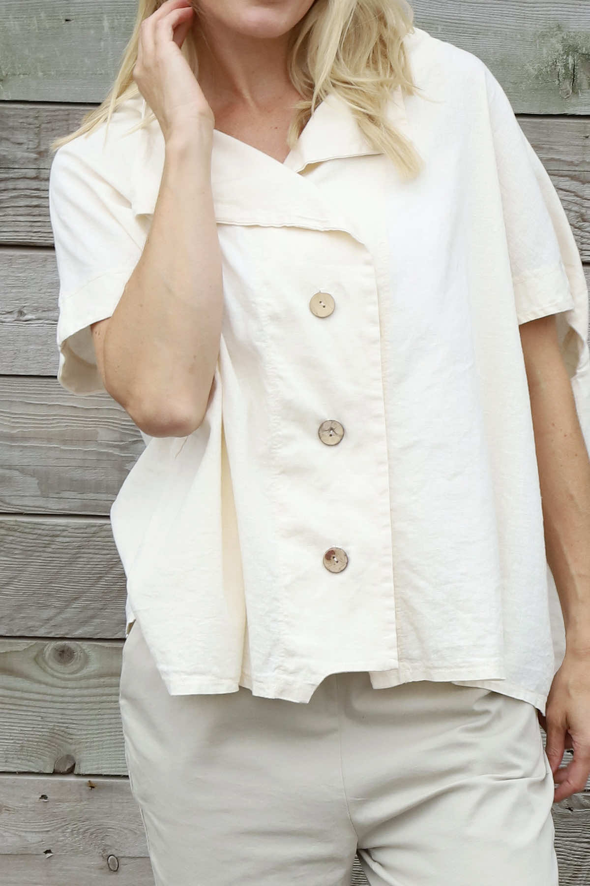 Sabella Linen Shirt Stone