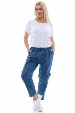 Gianella Denim Pocket Trousers Mid Denim