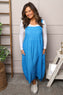 Meredith Washed Linen Pinafore Aqua