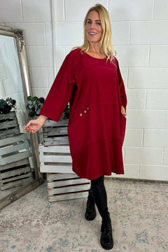 Junia Needlecord Tunic Wine