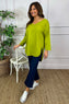 Billie V-Neck Cotton Top Lime